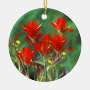 Indische penseelschildering - Oorspronkelijke blow Keramisch Ornament