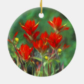 Indische penseelschildering - Oorspronkelijke blow Keramisch Ornament (Achterkant)