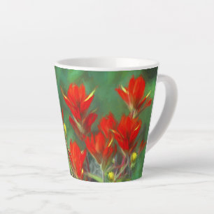 Indische penseelschildering - Oorspronkelijke blow Latte Mok