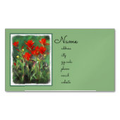 Indische penseelschildering - Oorspronkelijke blow Magnetisch Visitekaartje (Voorkant)