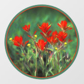 Indische penseelschildering - Oorspronkelijke blow Raamsticker (Vel)