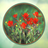 Indische penseelschildering - Oorspronkelijke blow Raamsticker (Vel 3)