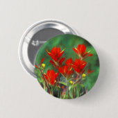 Indische penseelschildering - Oorspronkelijke blow Ronde Button 5,7 Cm (Voorkant /achterkant)