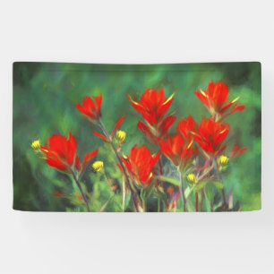 Indische penseelschildering - Oorspronkelijke blow Spandoek