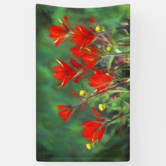 Indische penseelschildering - Oorspronkelijke blow Spandoek (Verticaal)