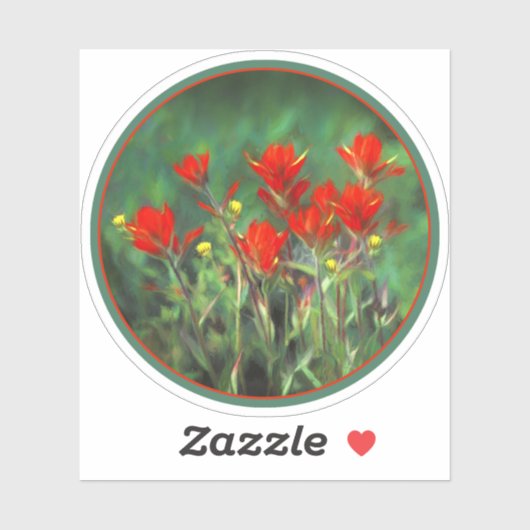 Indische penseelschildering - Oorspronkelijke blow Sticker (Vel)