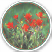 Indische penseelschildering - Oorspronkelijke blow Sticker (Voorkant)