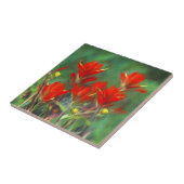 Indische penseelschildering - Oorspronkelijke blow Tegeltje (Zijkant)