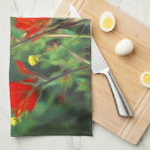 Indische penseelschildering - Oorspronkelijke blow Theedoek (Quarter Fold)