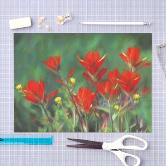 Indische penseelschildering - Oorspronkelijke blow Tissuepapier (Craft)