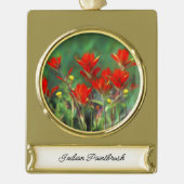 Indische penseelschildering - Oorspronkelijke blow Verguld Banner Ornament (Voorkant)