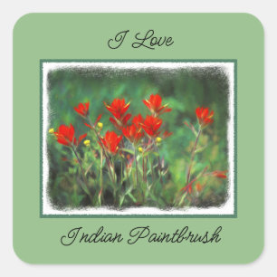 Indische penseelschildering - Oorspronkelijke blow Vierkante Sticker