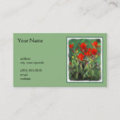 Indische penseelschildering - Oorspronkelijke blow Visitekaartje (Voorkant)