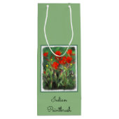 Indische penseelschildering - Oorspronkelijke blow Wijn Cadeautas (Achterkant)