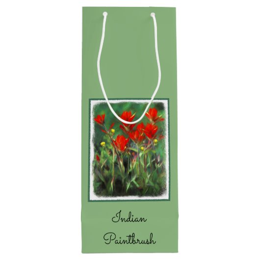 Indische penseelschildering - Oorspronkelijke blow Wijn Cadeautas