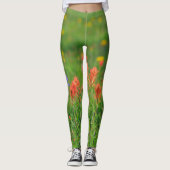 Indische penseelvrije bloemen leggings (Voorkant)