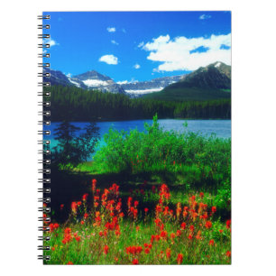 Indische penseelvrije bloemen notitieboek