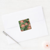 Indische penseelwilde bloemen in de Velen Vierkante Sticker (Envelop)