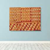 Indische Phulkeri-borduurwerk Canvas Afdruk (Insitu (Houten vloer))