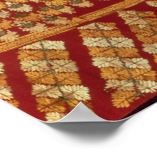 Indische Phulkeri-borduurwerk Poster (Hoek)