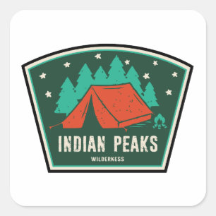 Indische pieken Wilderness Colorado Camping Vierkante Sticker