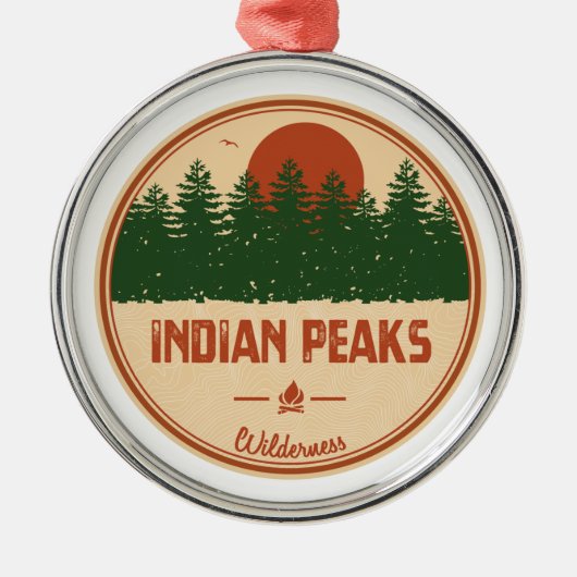 Indische pieken Wilderness Colorado Metalen Ornament (Voorkant)