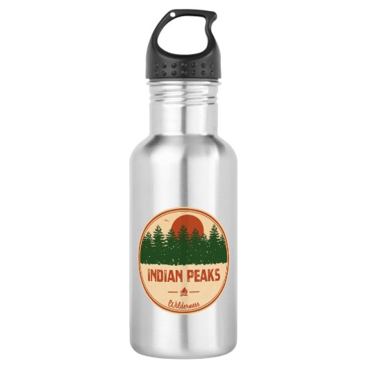 Indische pieken Wilderness Colorado Waterfles (Voorkant)