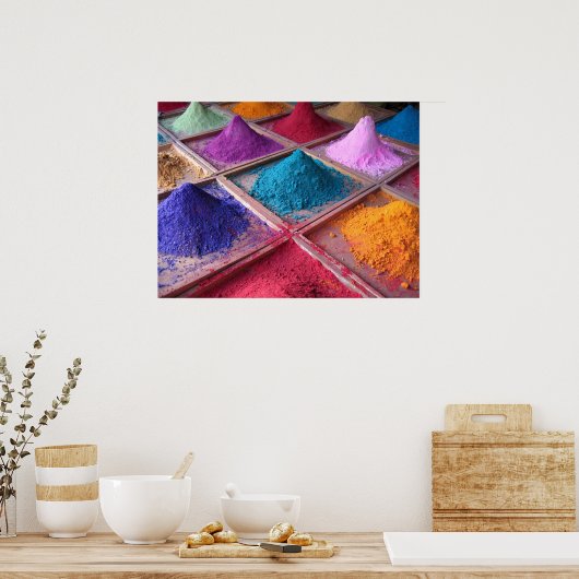 Indische pigmenten poster (Keuken)