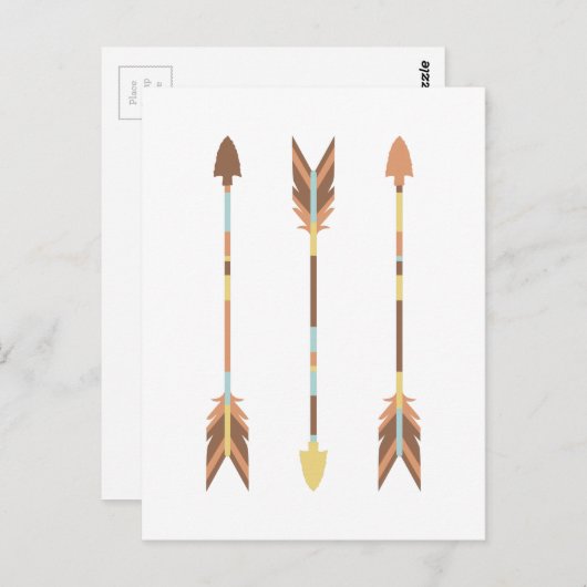 Indische pijlen briefkaart (Voorkant / Achterkant)