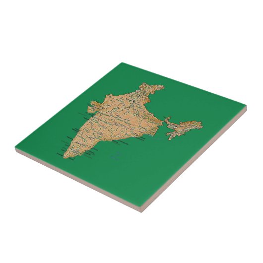 Indische plattegrond tegeltje (Zijkant)