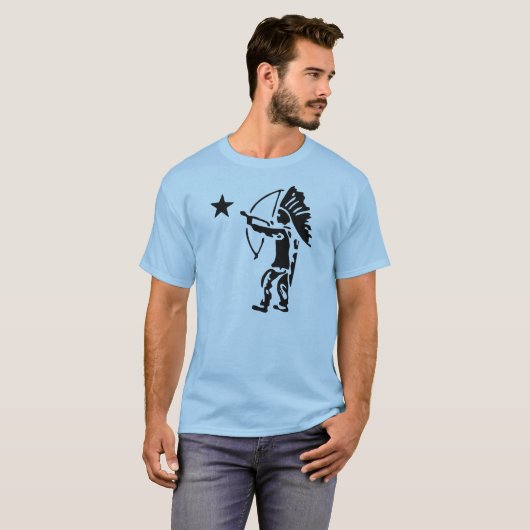Indische Pop Noord-Star Bow en Arrow Art T-shirt (Voorkant volledig)