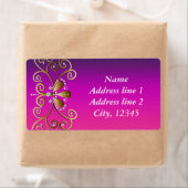 Indische Prinses Paars Roze Goud Bling Etiketten (Insitu)