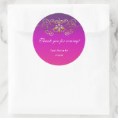 Indische Prinses Paars Roze Gouden Label Sticker (Tas)
