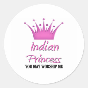 Indische prinses ronde sticker