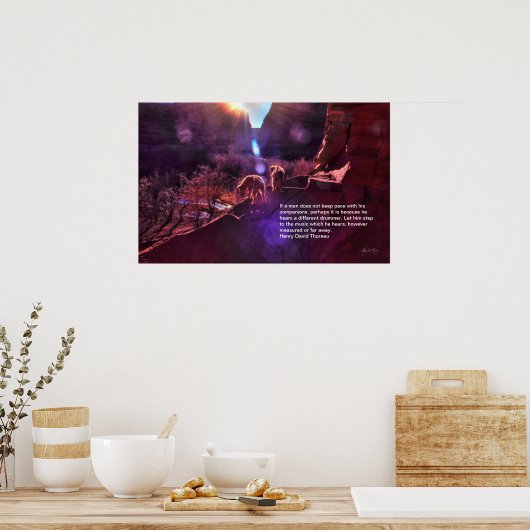 Indische Puppies begroeten de nieuwe dag in Canyon Poster (Keuken)