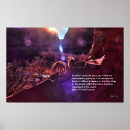 Indische Puppies begroeten de nieuwe dag in Canyon Poster