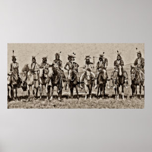 Indische receptie van President Arthur Antiqued Poster