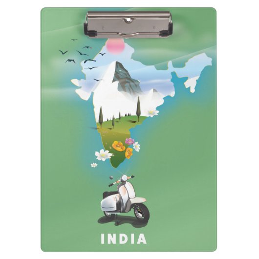 Indische reisposter klembord (Voorkant)