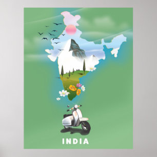 Indische reisposter poster