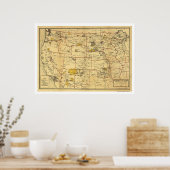 Indische reservekaart 1923 poster (Keuken)