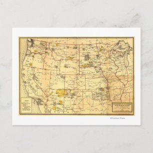 Indische reserves ten westen van de Mississippi Briefkaart