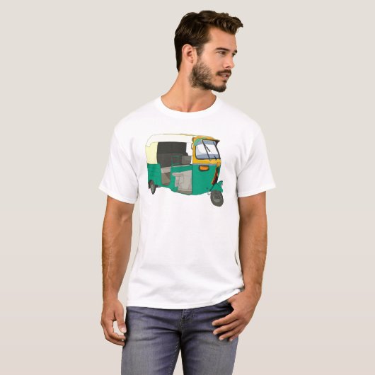 Indische Rickshaw T-shirt (Voorkant volledig)