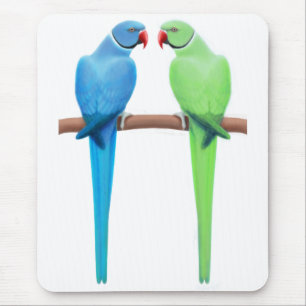 Indische ringnek Parakeets Mousepad Muismat