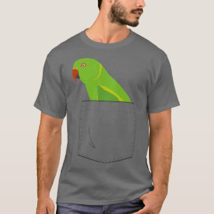Indische ringnek Paraket Parrot Fake Pocket T-shirt