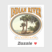 Indische rivier Florida met oud beeld Sticker (Vel)
