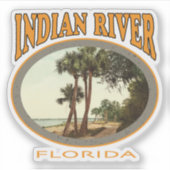 Indische rivier Florida met oud beeld Sticker (Voorkant)