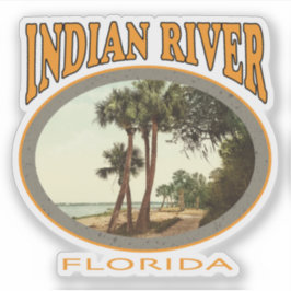 Indische rivier Florida met oud beeld Sticker