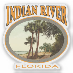 Indische rivier Florida met oud beeld Sticker