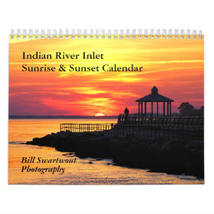 Indische rivier Inlet Sunrise & Sunset Calendar 20 Kalender
