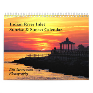 Indische rivier Inlet Sunrise & Sunset Calendar 20 Kalender
